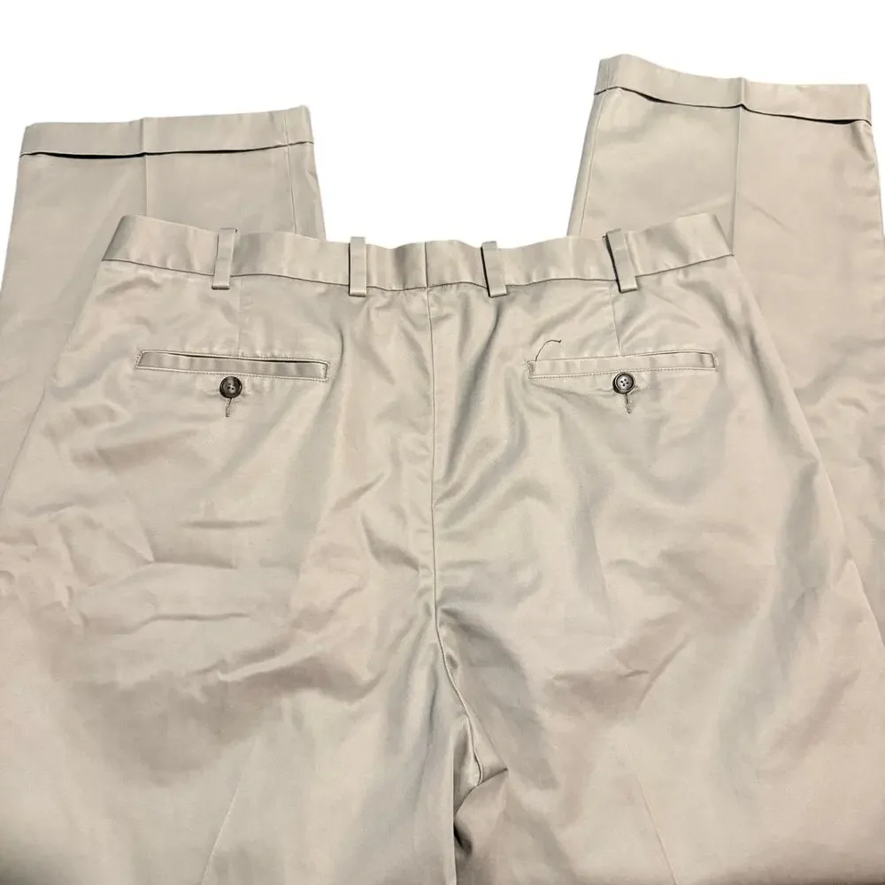 John W. Nordstrom Smartcare Pleated Khaki Pants, 100% Supima Cotton, Men's 38x30